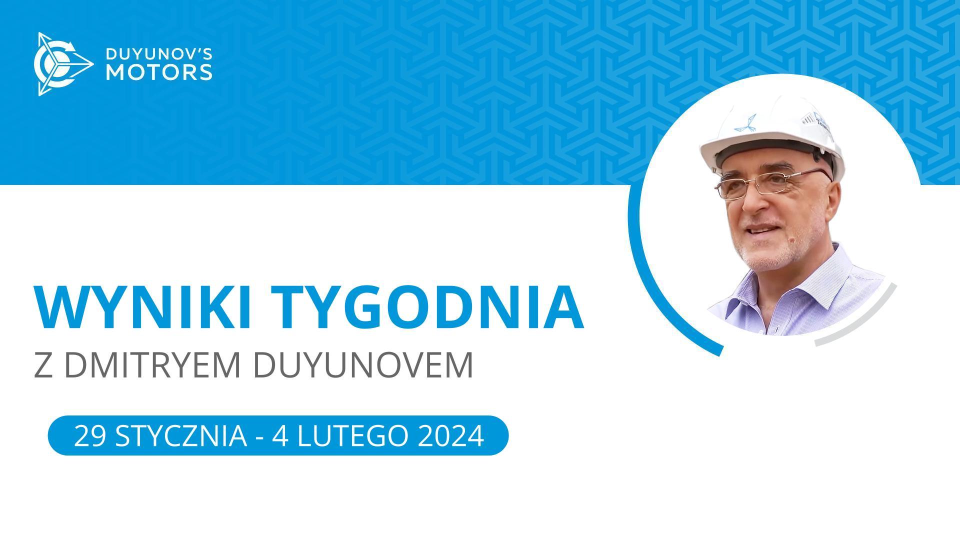Najważniejsze wydarzenia tygodnia w projekcie "Silniki Duyunova"