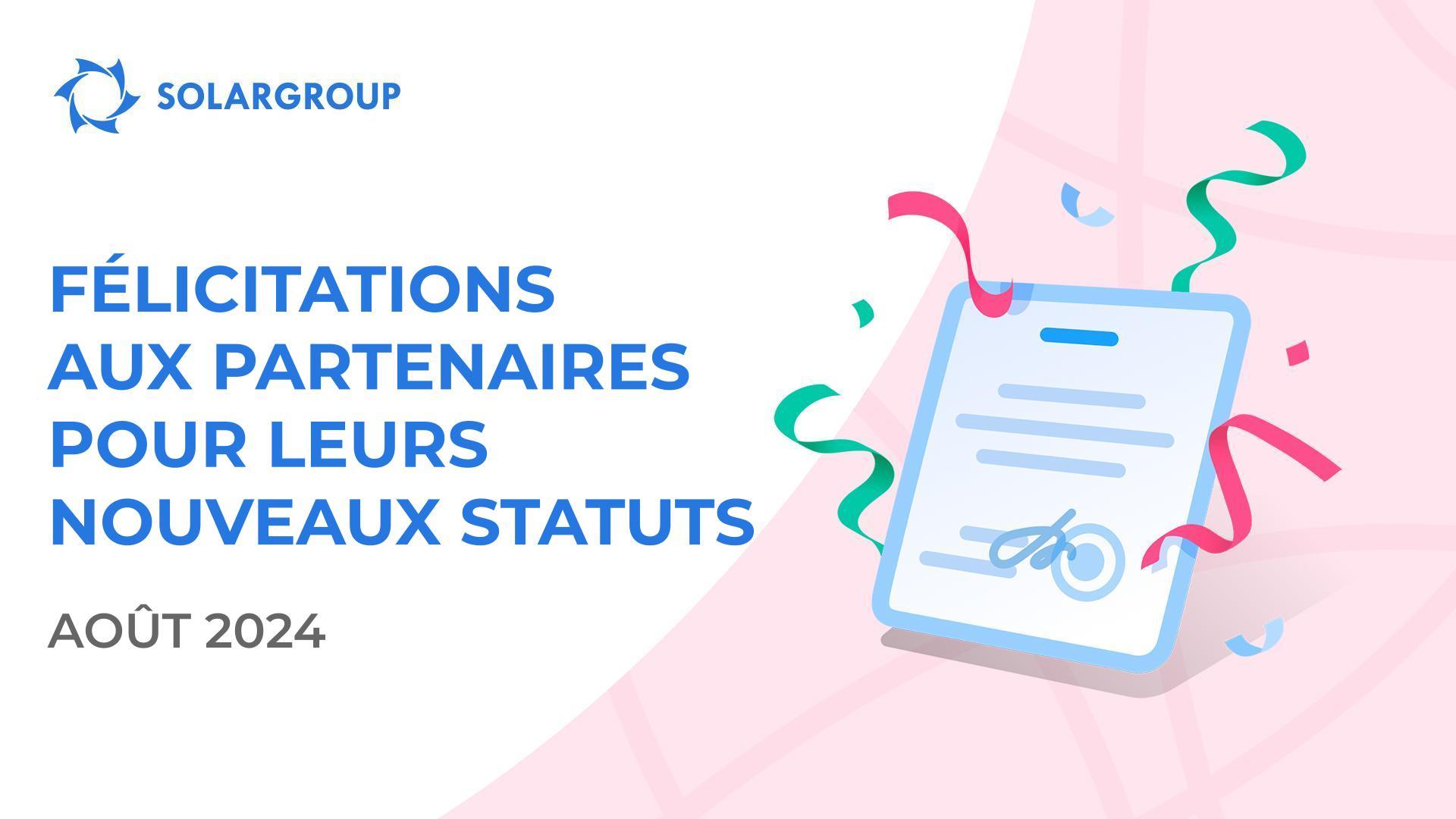Félicitations aux partenaires qui ont atteint de nouveaux statuts !👏