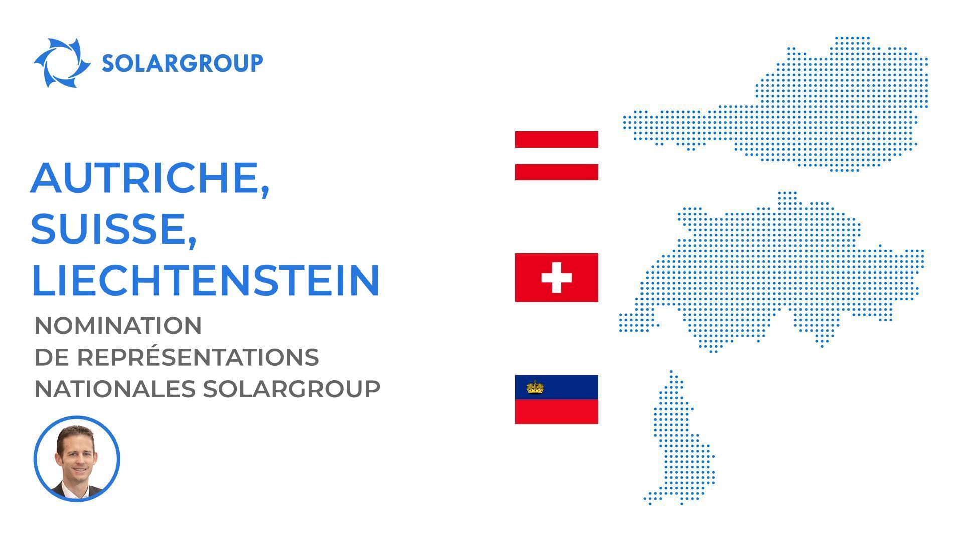 Des représentations nationales de SOLARGROUP ont été nommées dans trois pays européens à la fois