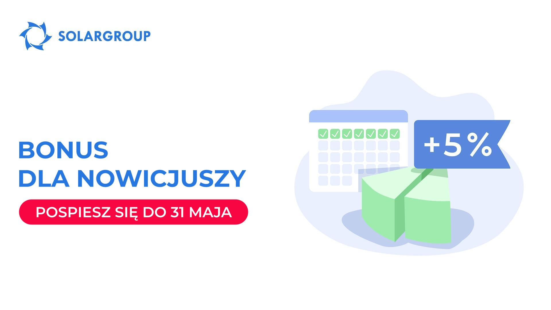 Zainwestuj w pierwszym tygodniu po rejestracji - otrzymaj 5% udziałów bonusowych