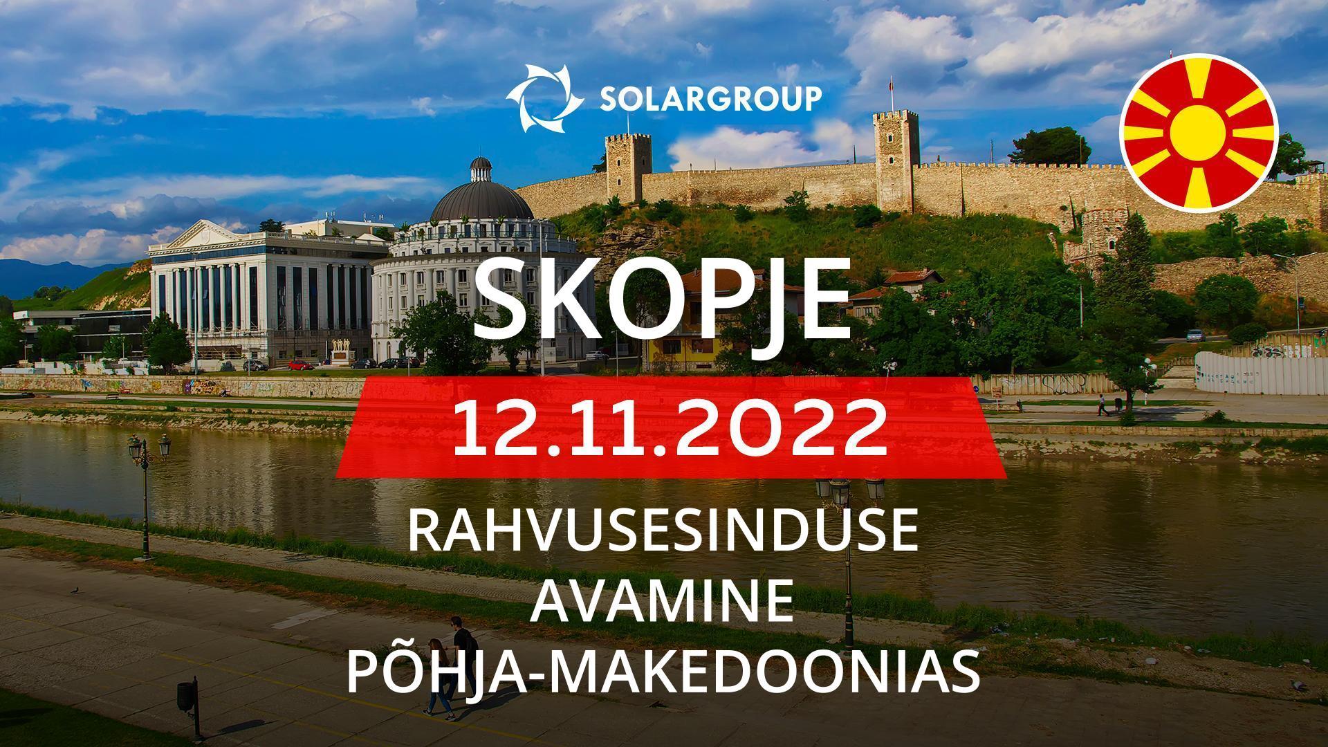 SOLARGROUP avab Põhja-Makedoonia rahvusesinduse