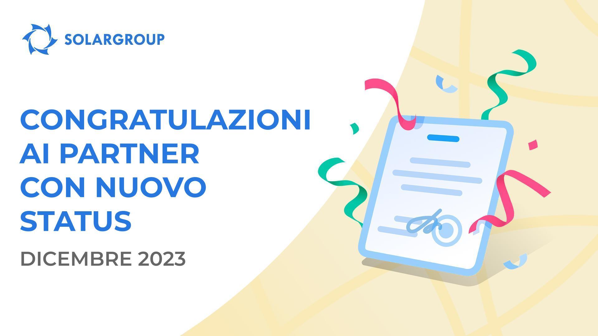 Congratulazioni ai partner con i nuovi status!