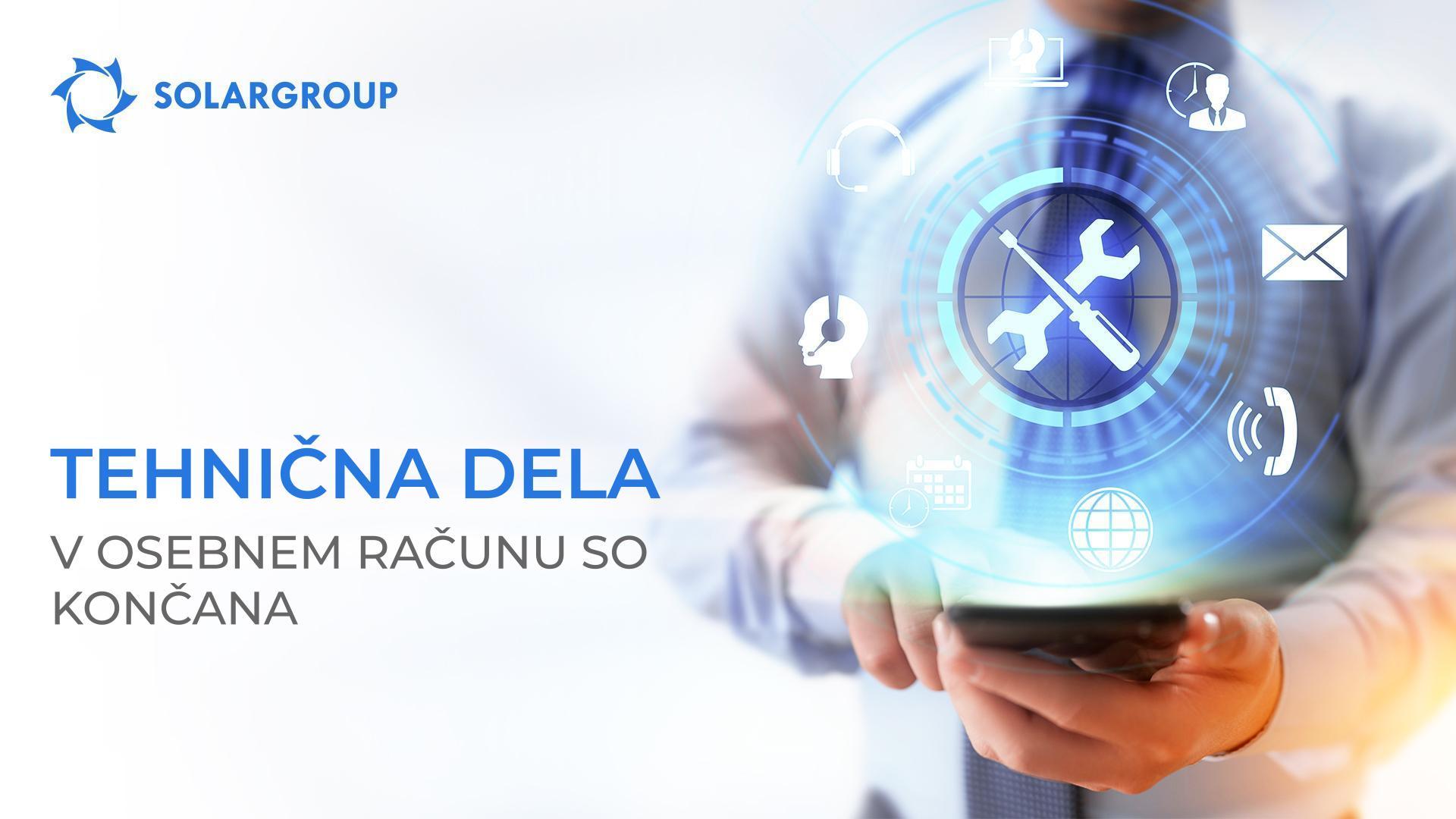 Tehnična dela v osebnem računu so končana