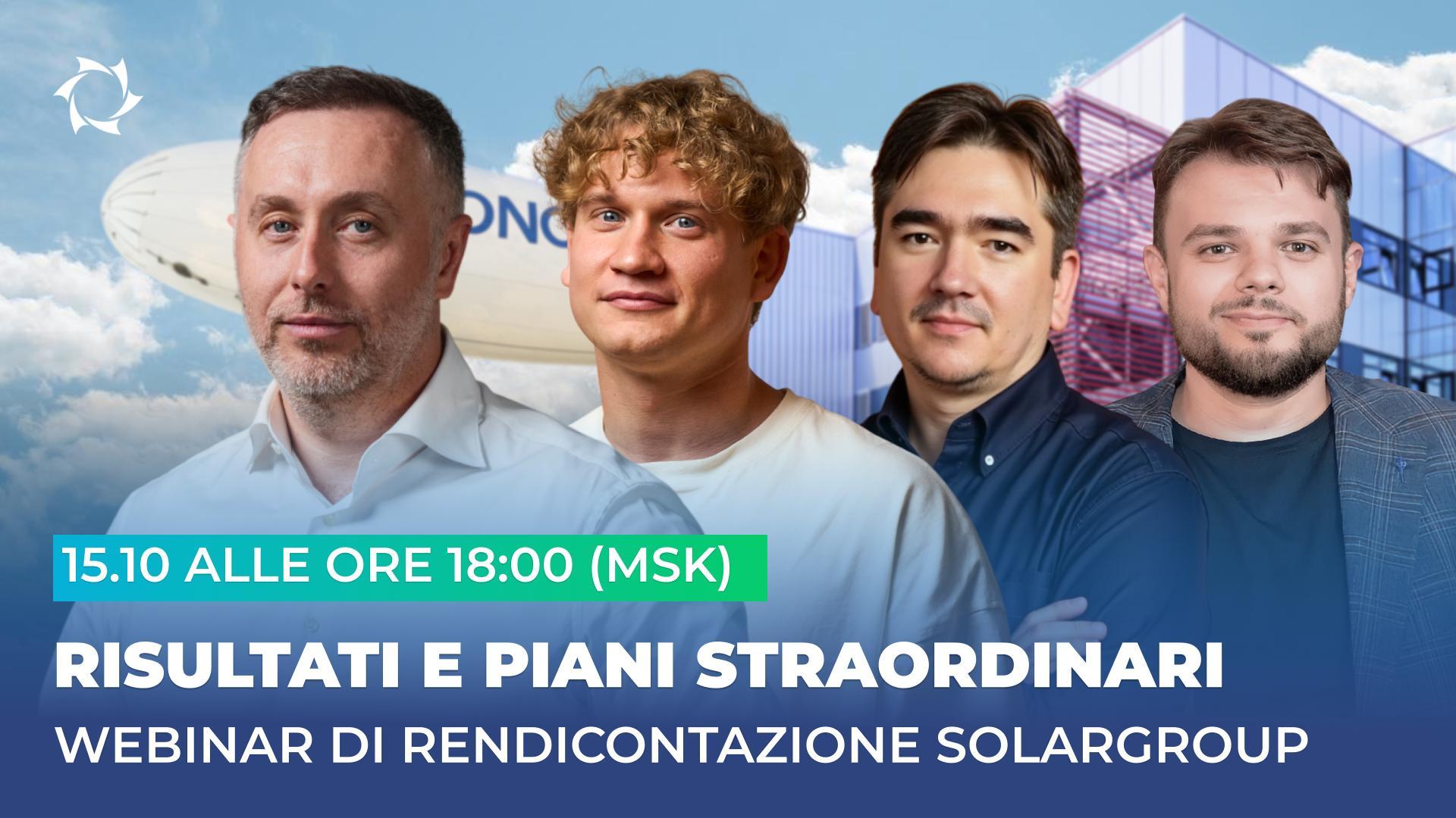 Fai la tua domanda ai primi responsabili di SOLARGROUP in diretta il 15 ottobre!