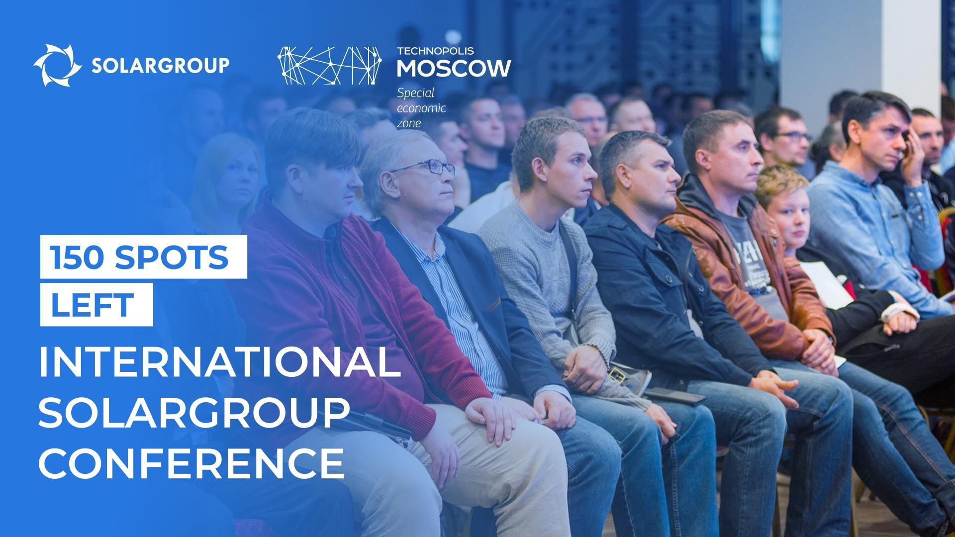 There are 150 spots left for the SOLARGROUP conference