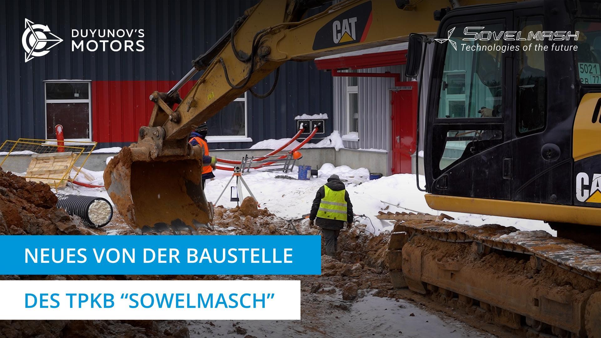Montage von Fenstern, Ausrüstungen und Dachrinnen: "Sowelmasch"-Baustelle heute