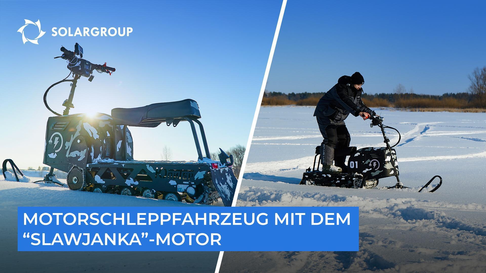 "Schneekatze", ausgestattet mit dem "Slawjanka"-Motor: Betriebsprüfungen