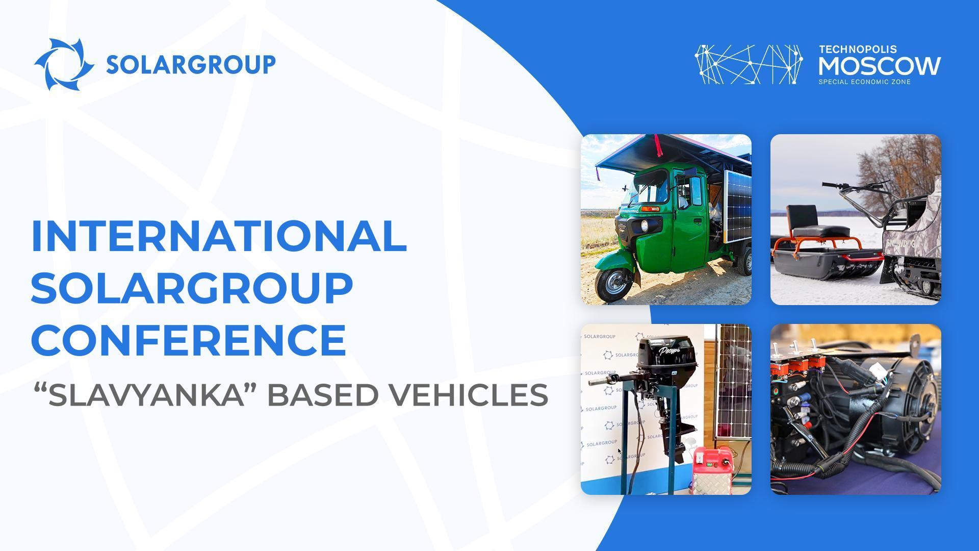 Demonstration of the vehicles and foreign speakers