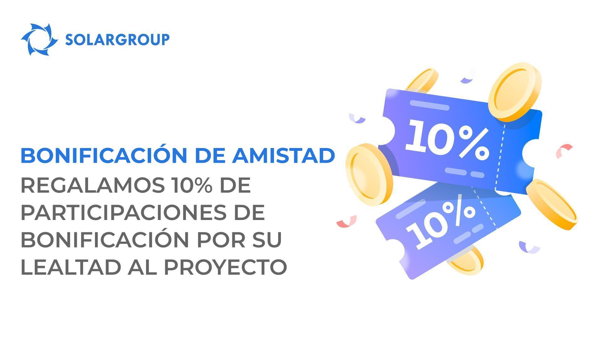 Pague la totalidad de un paquete de inversión y reciba una bonificación de Amistad