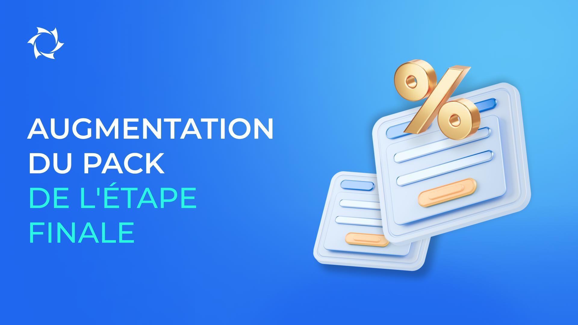 Nous ouvrons l’accès à l’augmentation de n’importe quel pack de l’étape finale du projet des "Moteurs de Duyunov" !