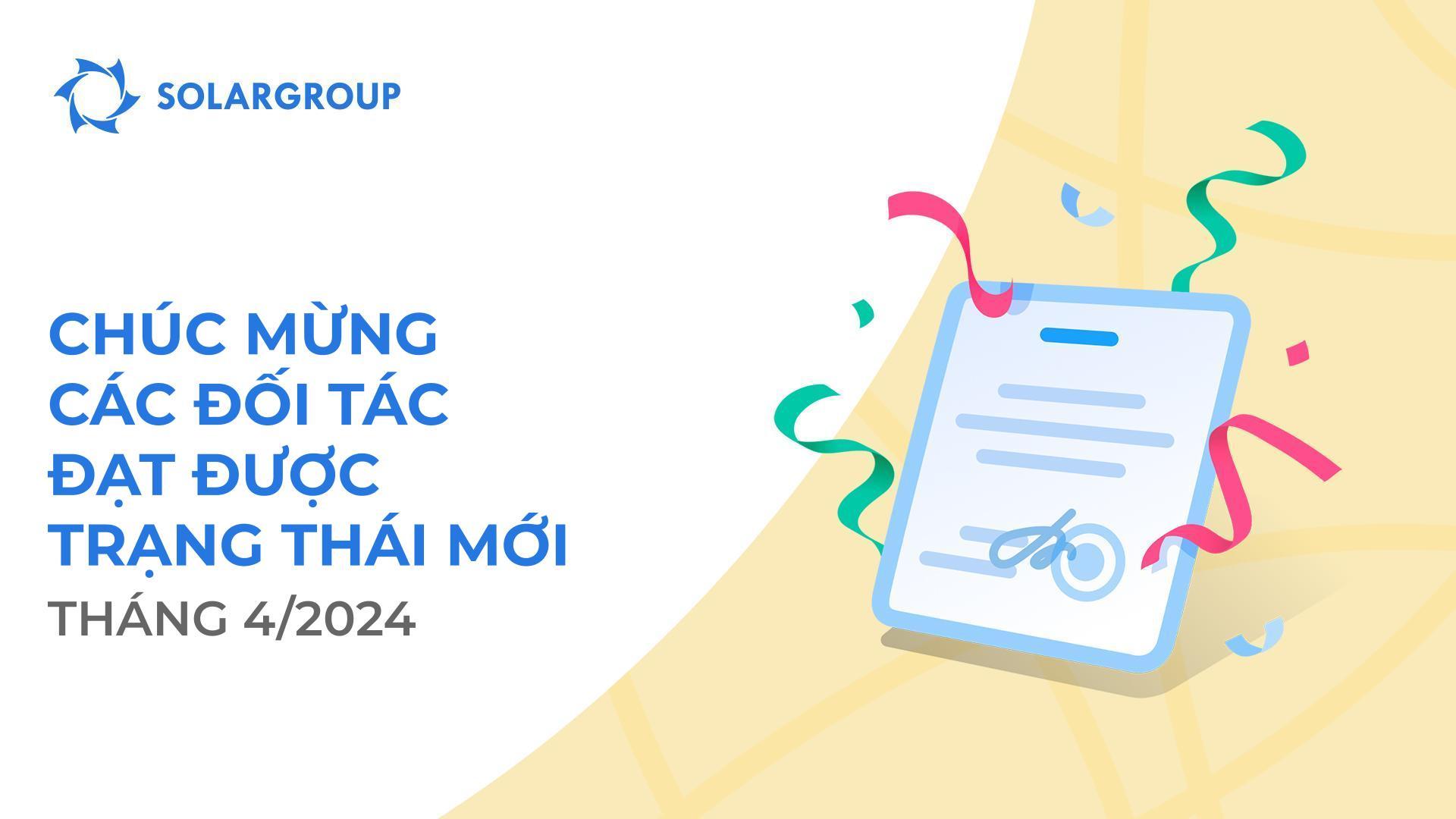 Chúng tôi xin chúc mừng các đối tác đạt được trạng thái mới!