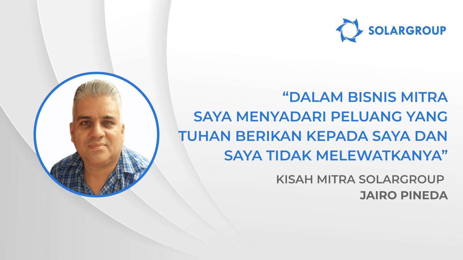 Saya melihat proyek ini sebagai jawaban dari Tuhan