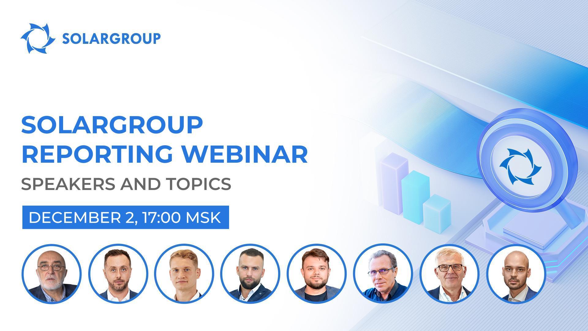 The speakers and topics to be discussed at the final webinar of the year