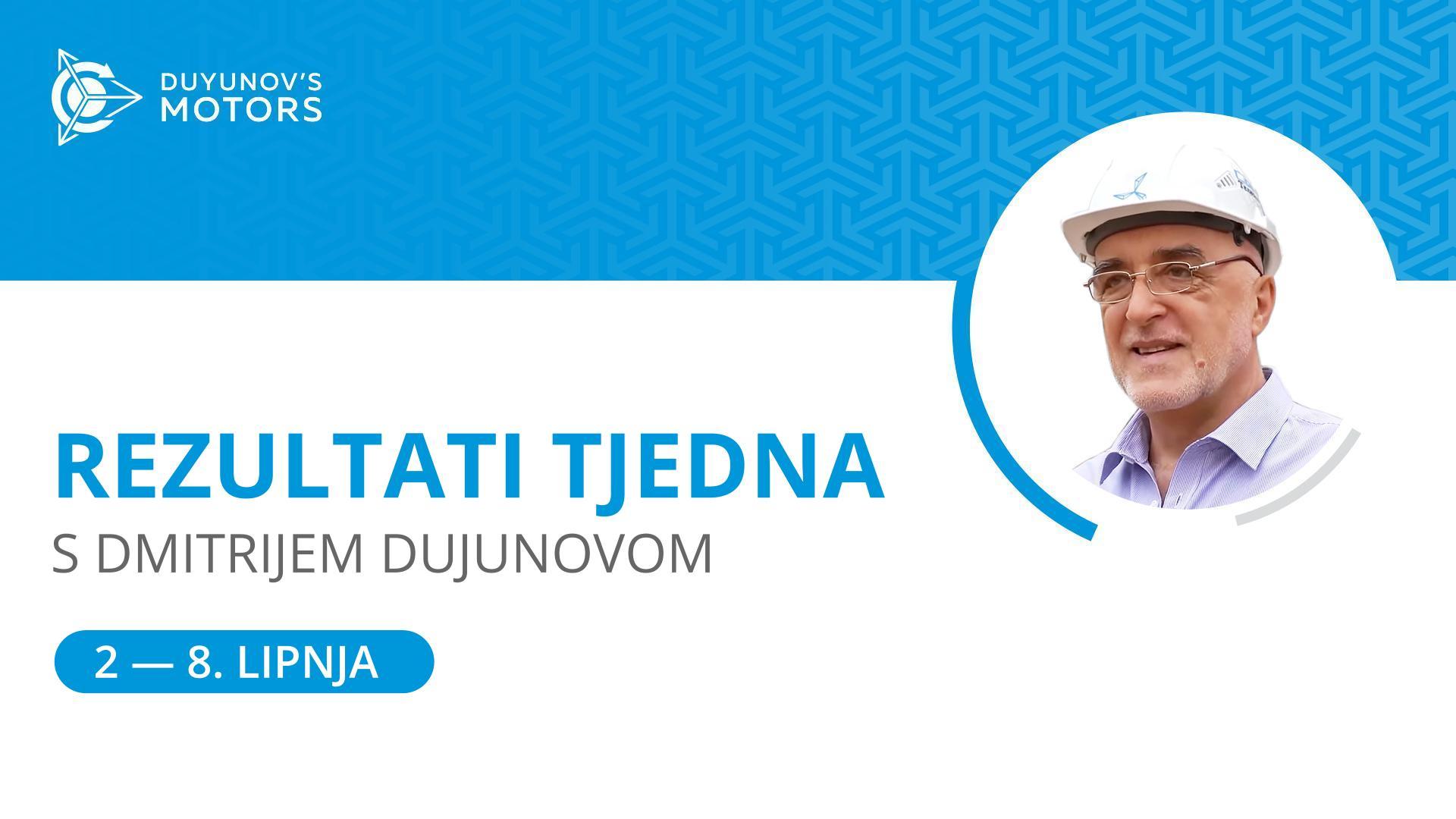 Rezultati tjedna u projektu "Duyunov Motori"