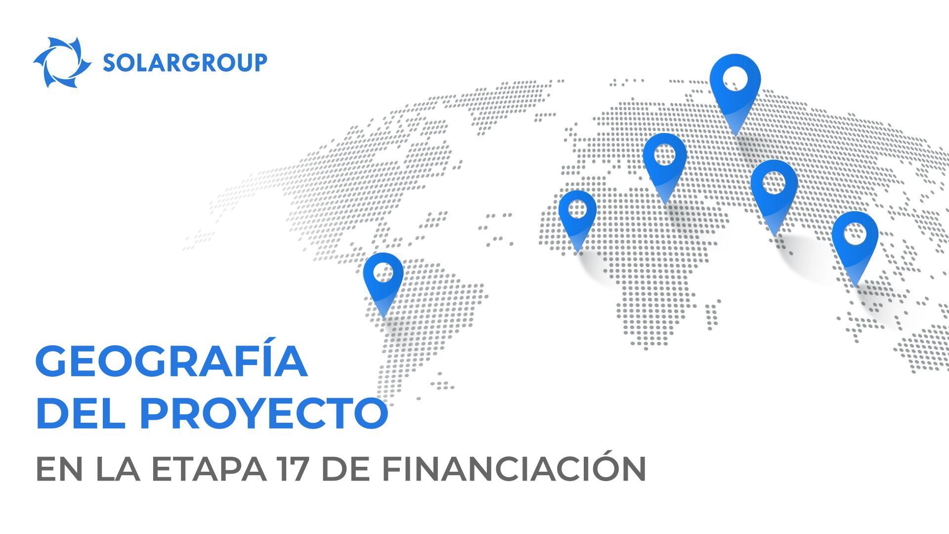 Geografía del proyecto en la etapa 17 de financiación