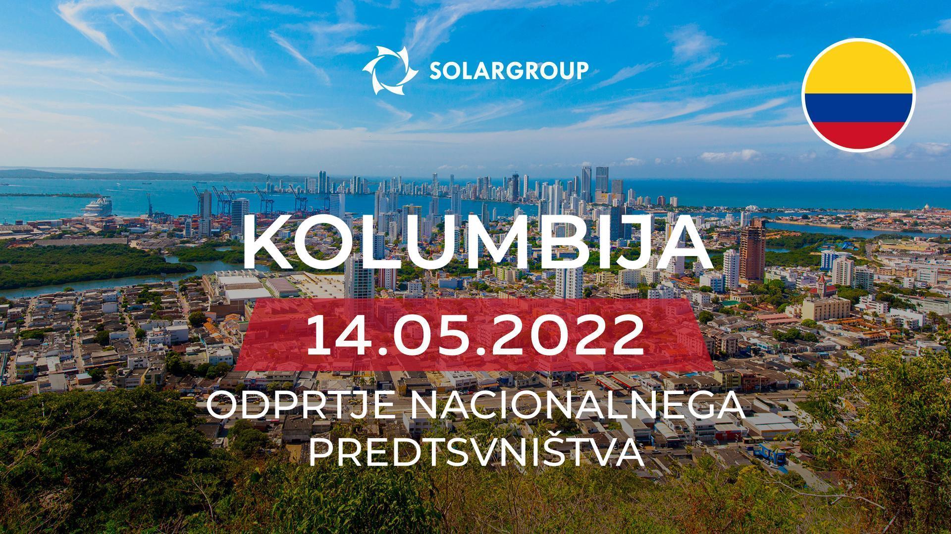 V Kolumbiji se bo odprlo nacionalno predstavništvo SOLARGROUP