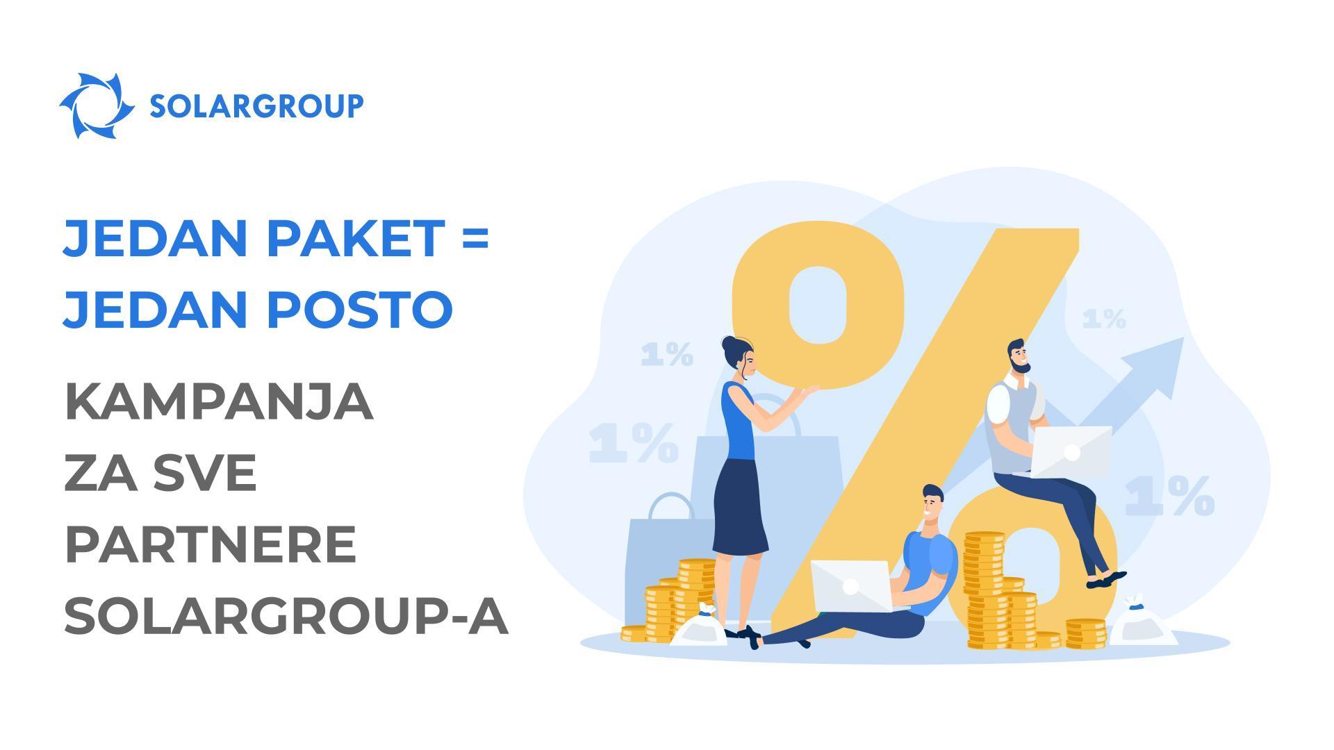 "1 paket = 1 posto": nova kampanja za sve partnere SOLARGROUP-a