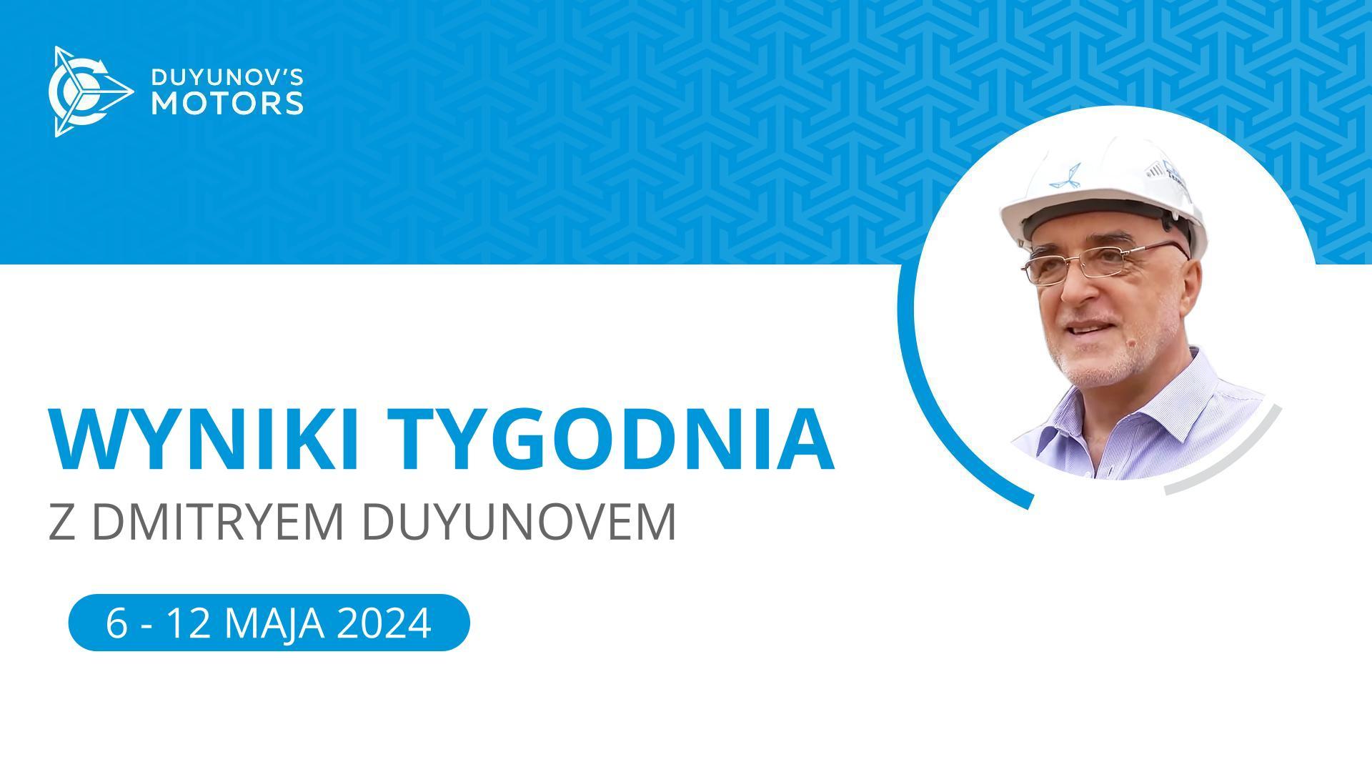 Wyniki tygodnia w projekcie "Silniki Duyunova"