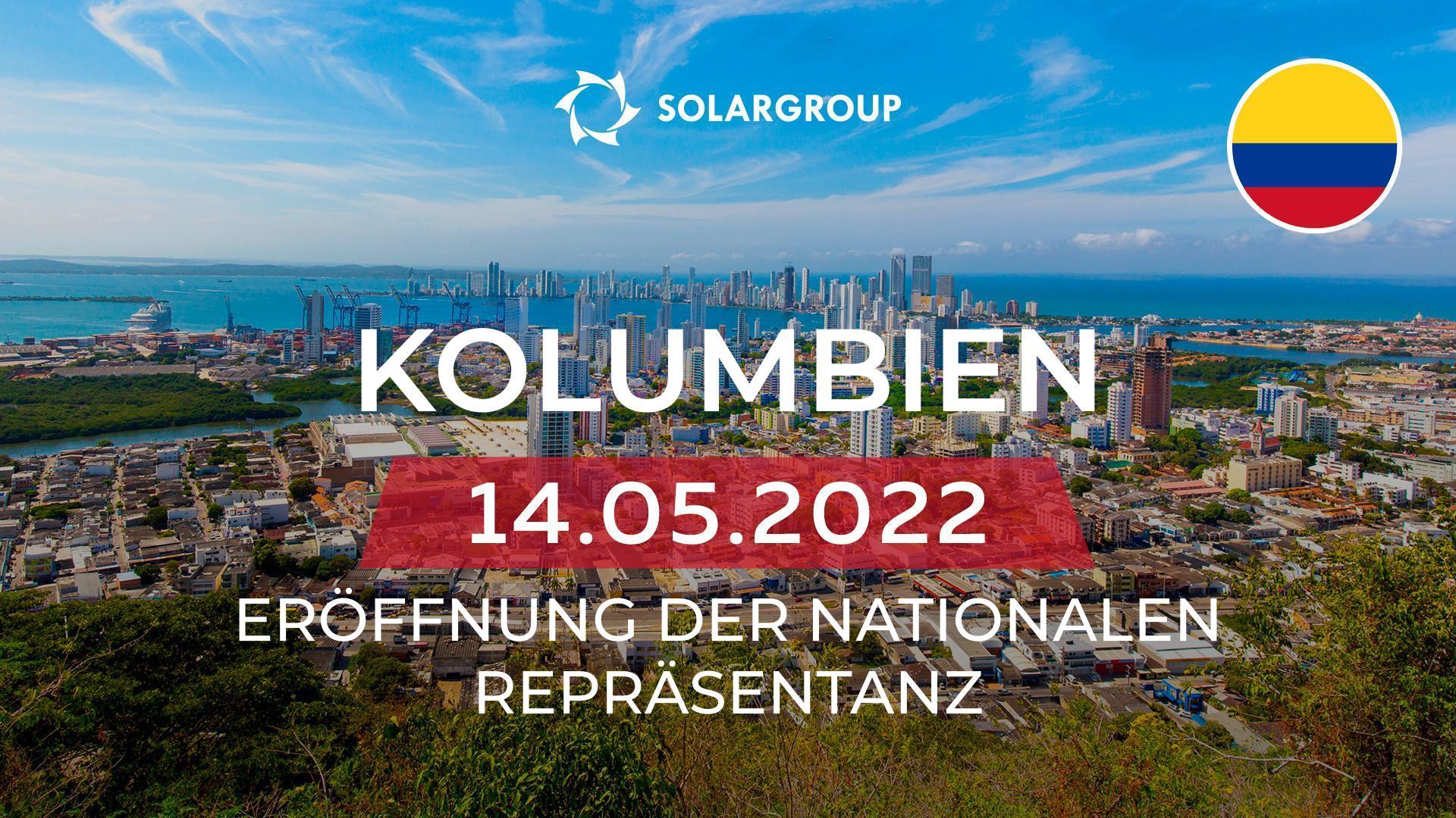 In Kolumbien wird die nationale Repräsentanz von SOLARGROUP eröffnet