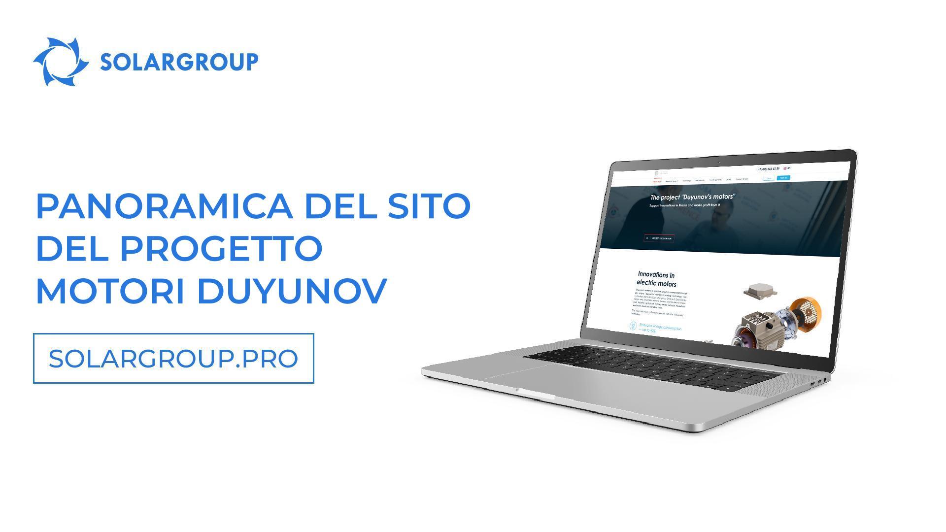 Il vantaggio del sito del progetto Motori Duyunov
