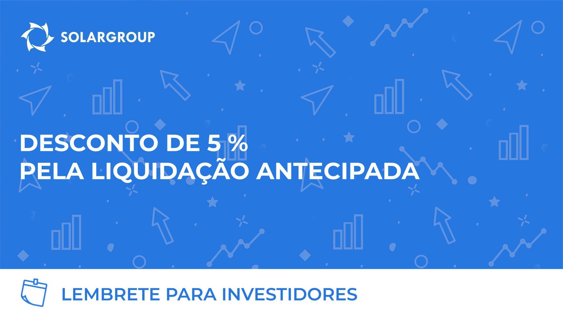 Desconto de 5 % pela liquidação antecipada