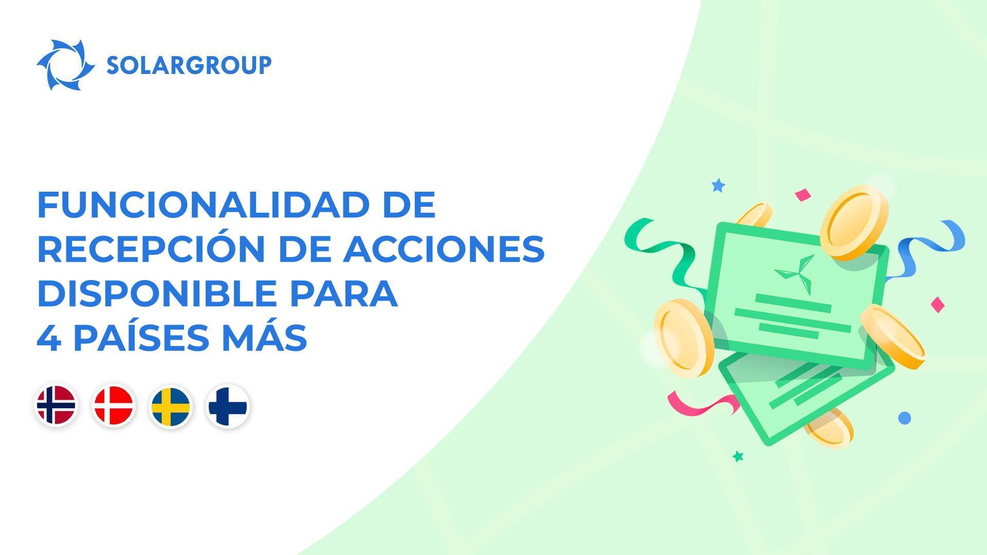 Activamos la funcionalidad en los países: Noruega, Dinamarca, Suecia y Finlandia