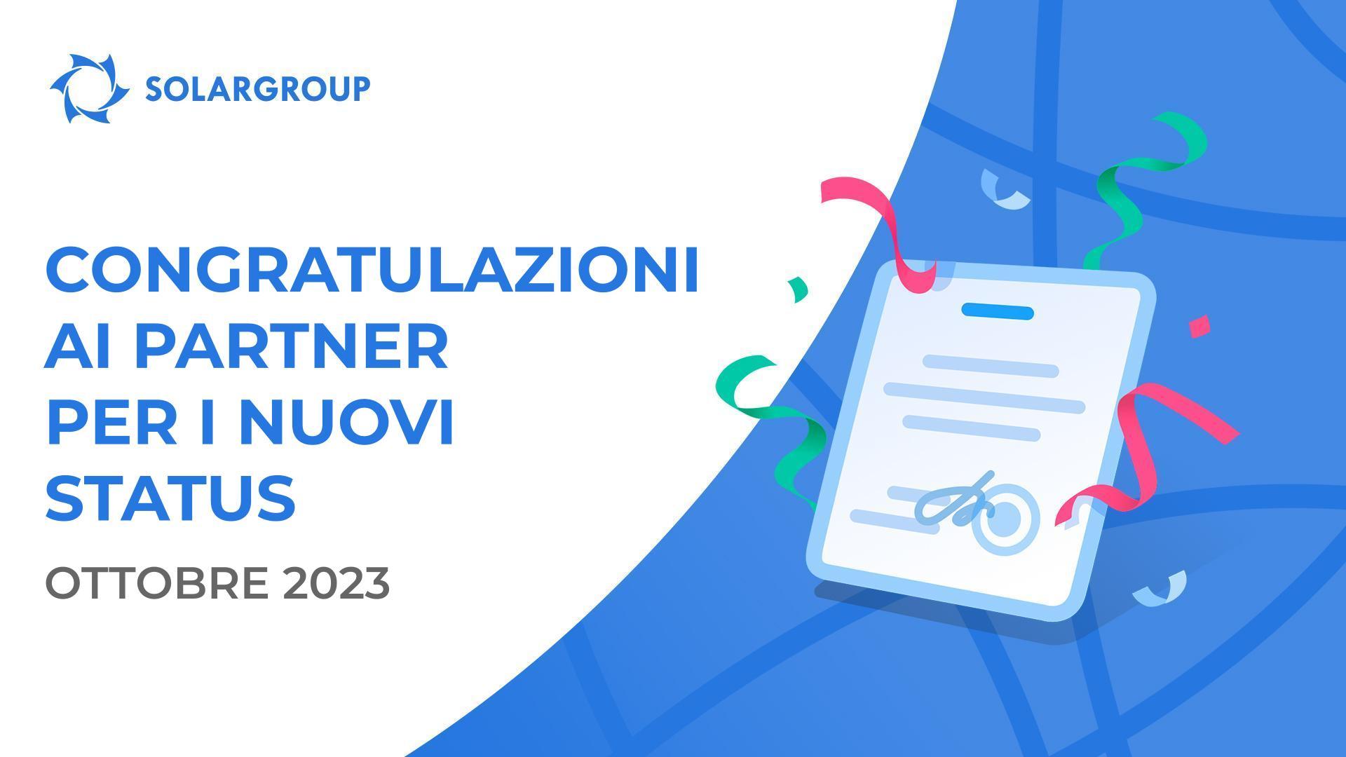 Salutiamo i nostri partner che hanno raggiunto nuovi status!
