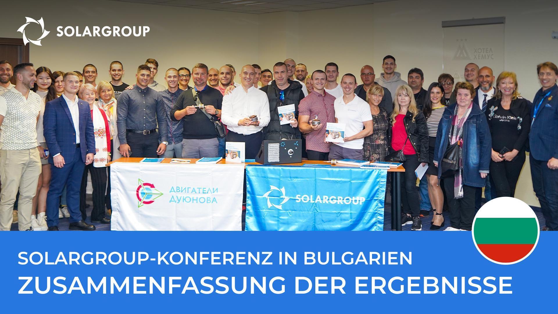 SOLARGROUP-Konferenz in Bulgarien: Zusammenfassung der Ergebnisse