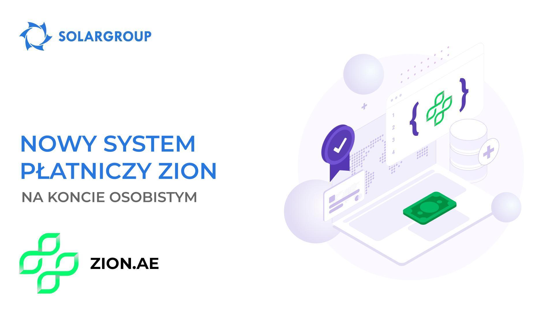 Nowy system płatniczy Zion na koncie osobistym