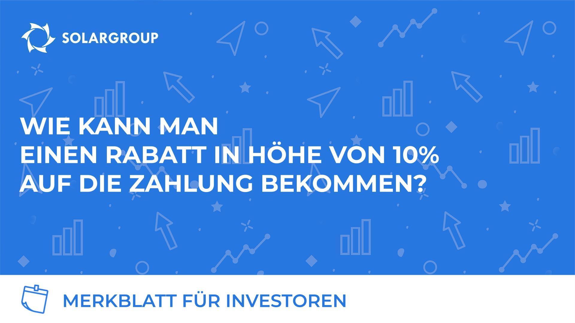 10% Rabatt bei vorzeitiger Tilgung