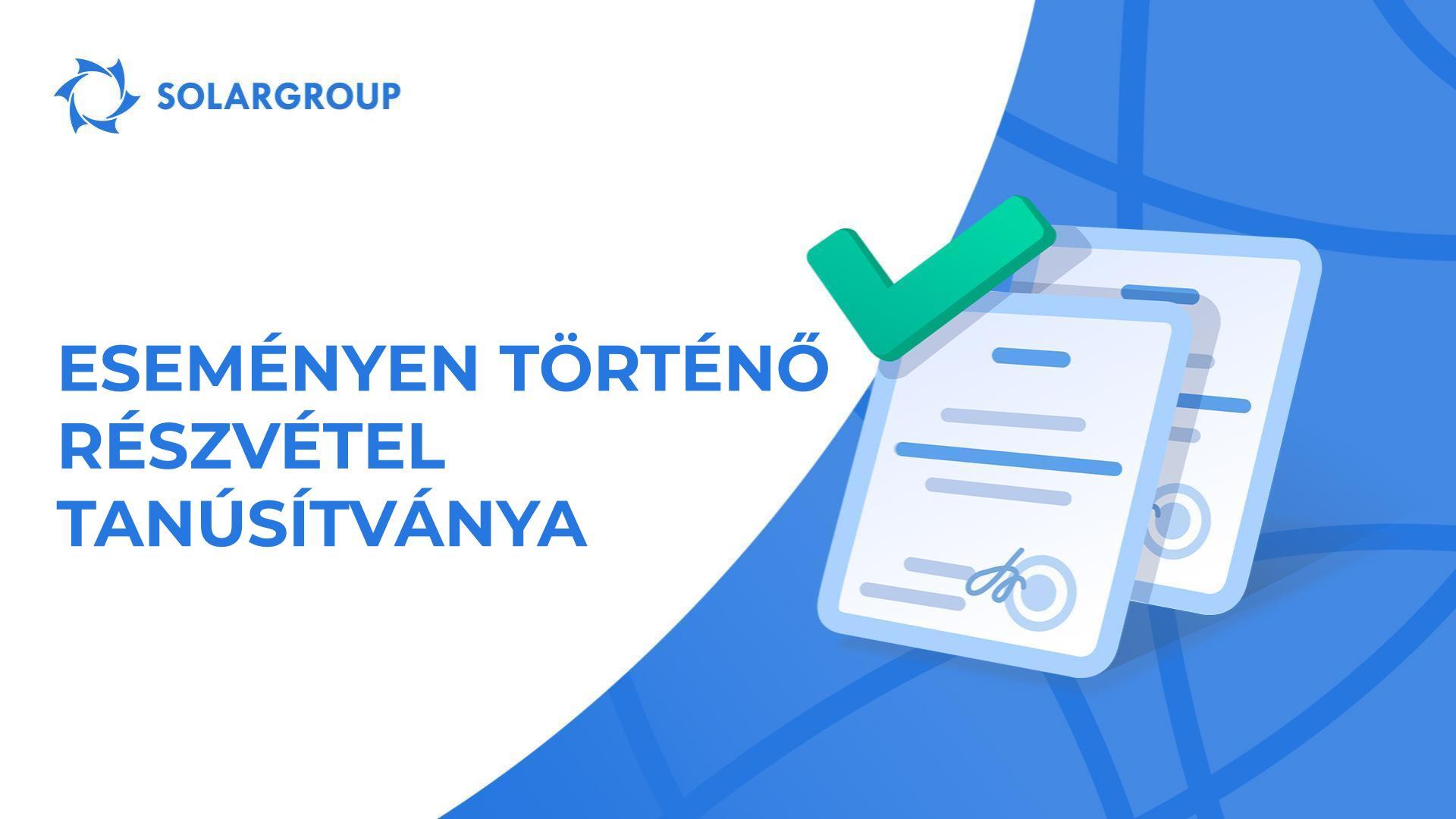 A te tanúsítványod: köszönet a részvételért!