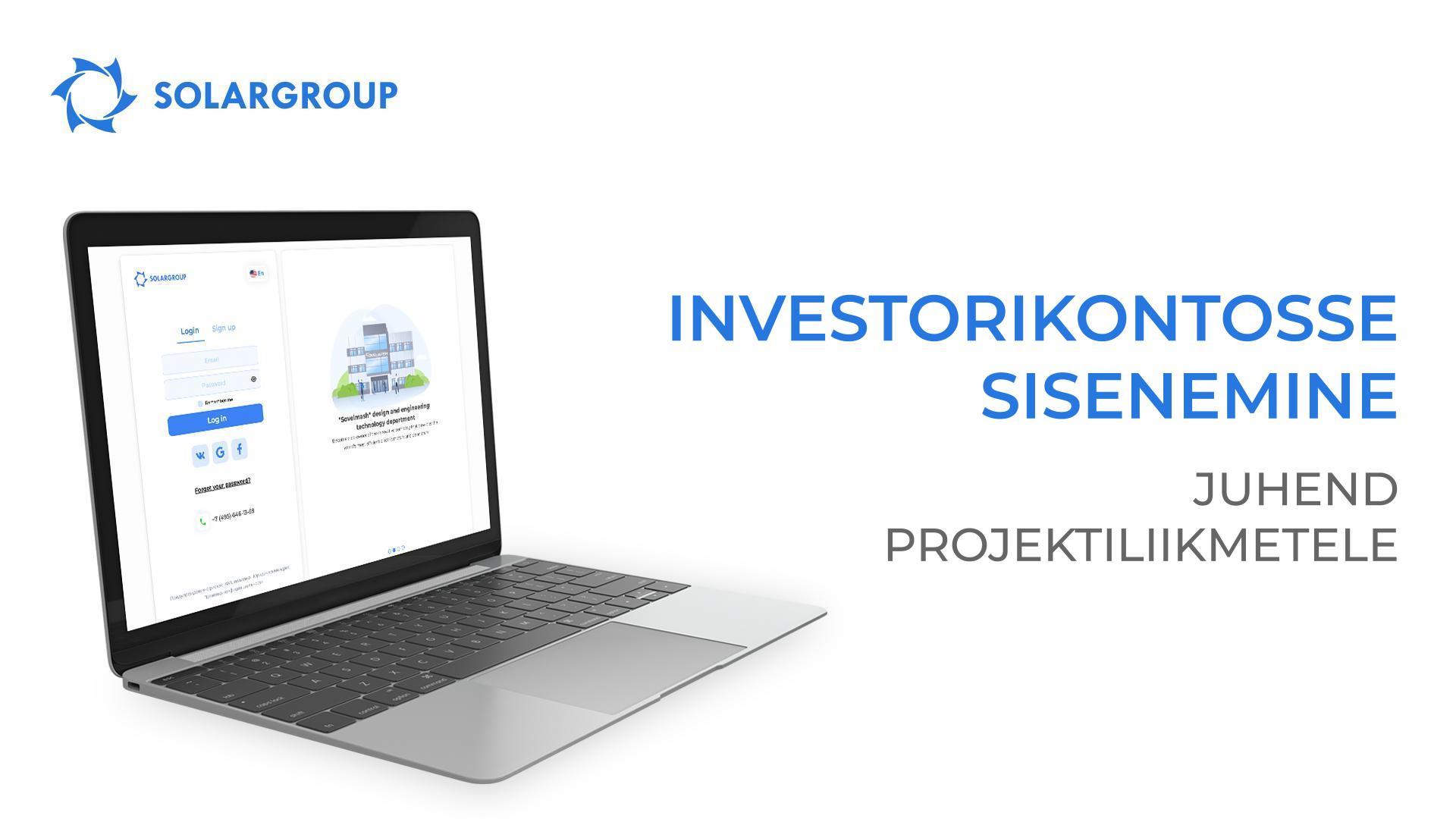 Investorikontosse sisenemine: juhend projektiliikmetele