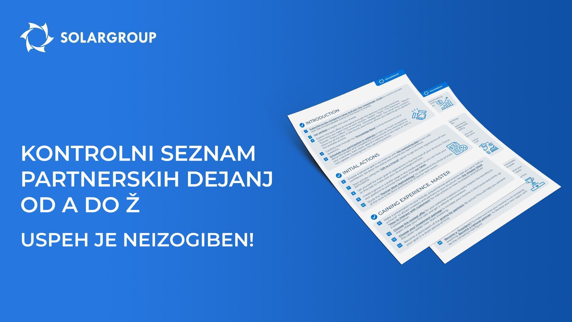 Kontrolni seznam partnerskih dejanj od A do Ž: uspeh je neizogiben!
