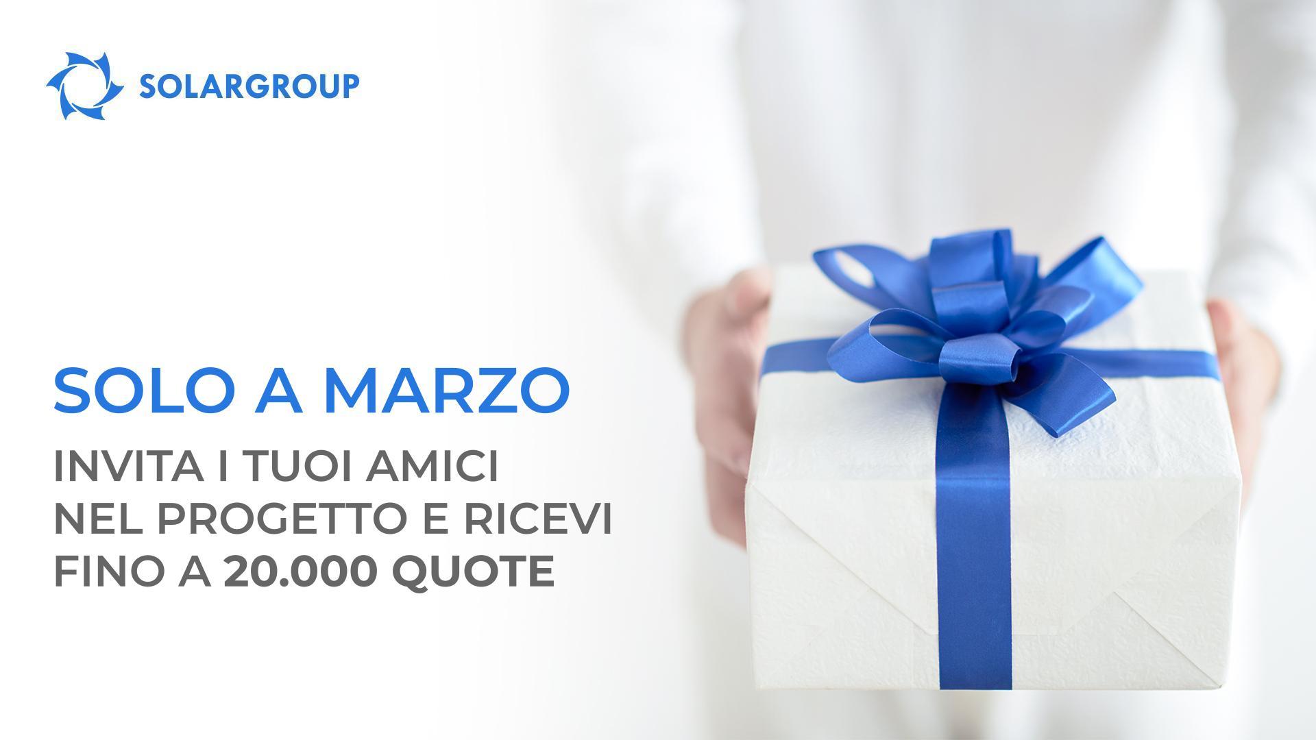 Regalo a un amico: invita i tuoi amici e ricevi fino a 20.000 quote