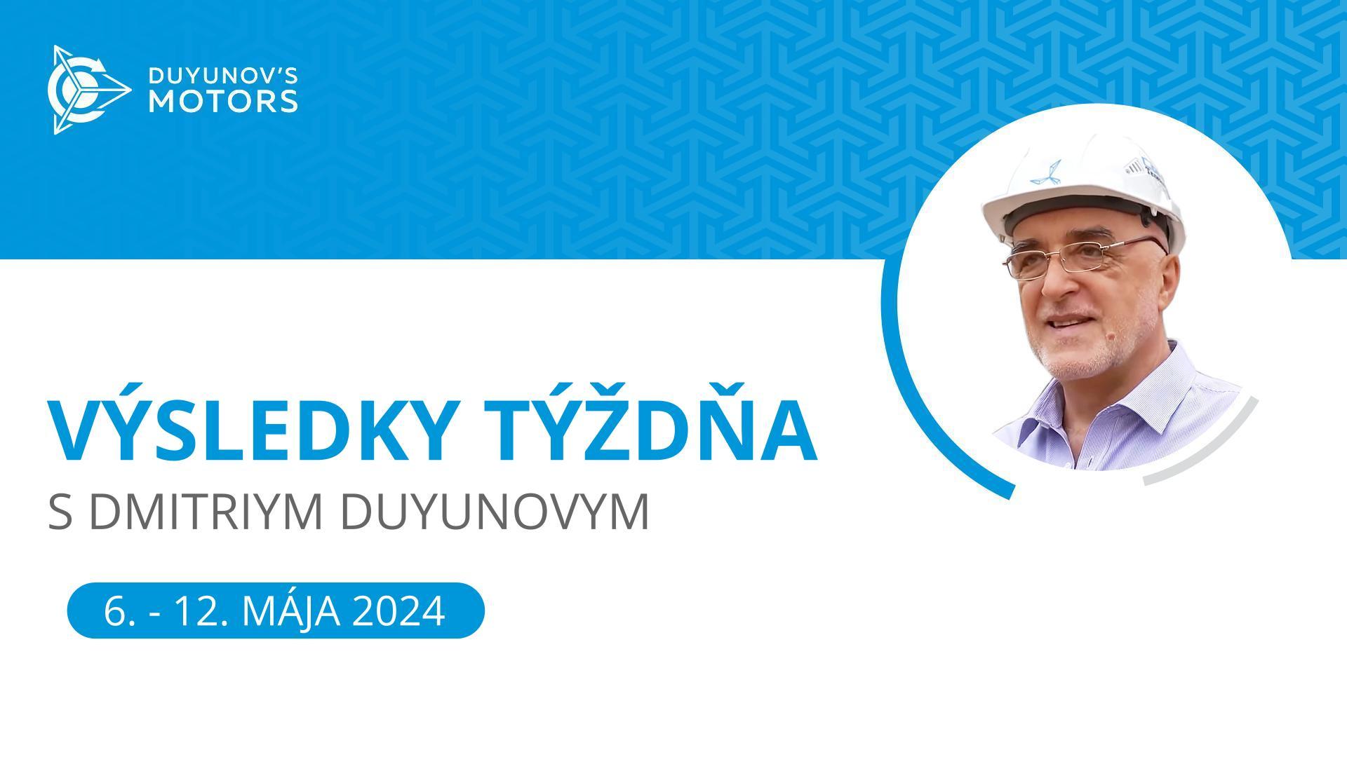 Výsledky týždňa v projekte "Motory Duyunova"