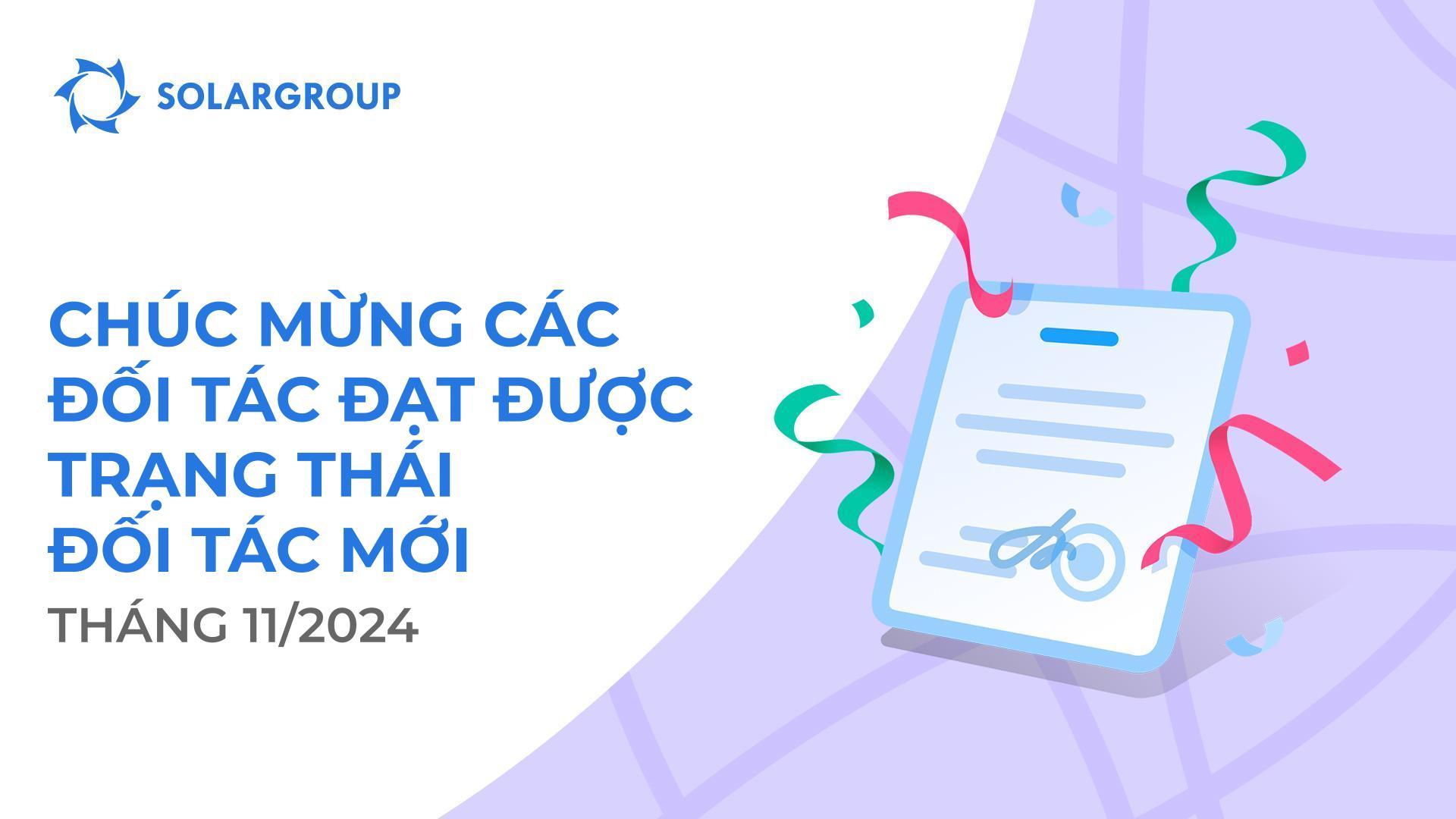 Chúc mừng các đối tác đạt được trạng thái mới!