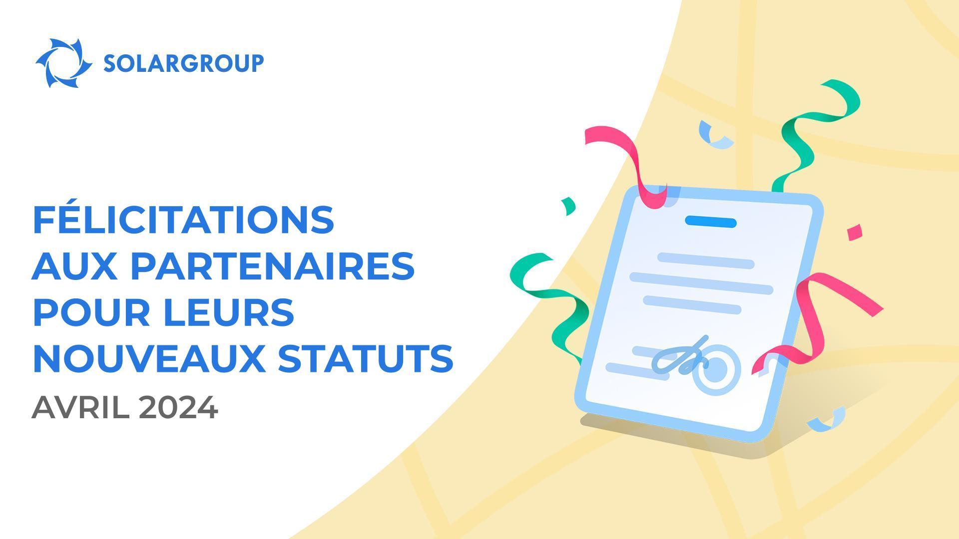 Félicitations aux partenaires qui ont atteint de nouveaux statuts !