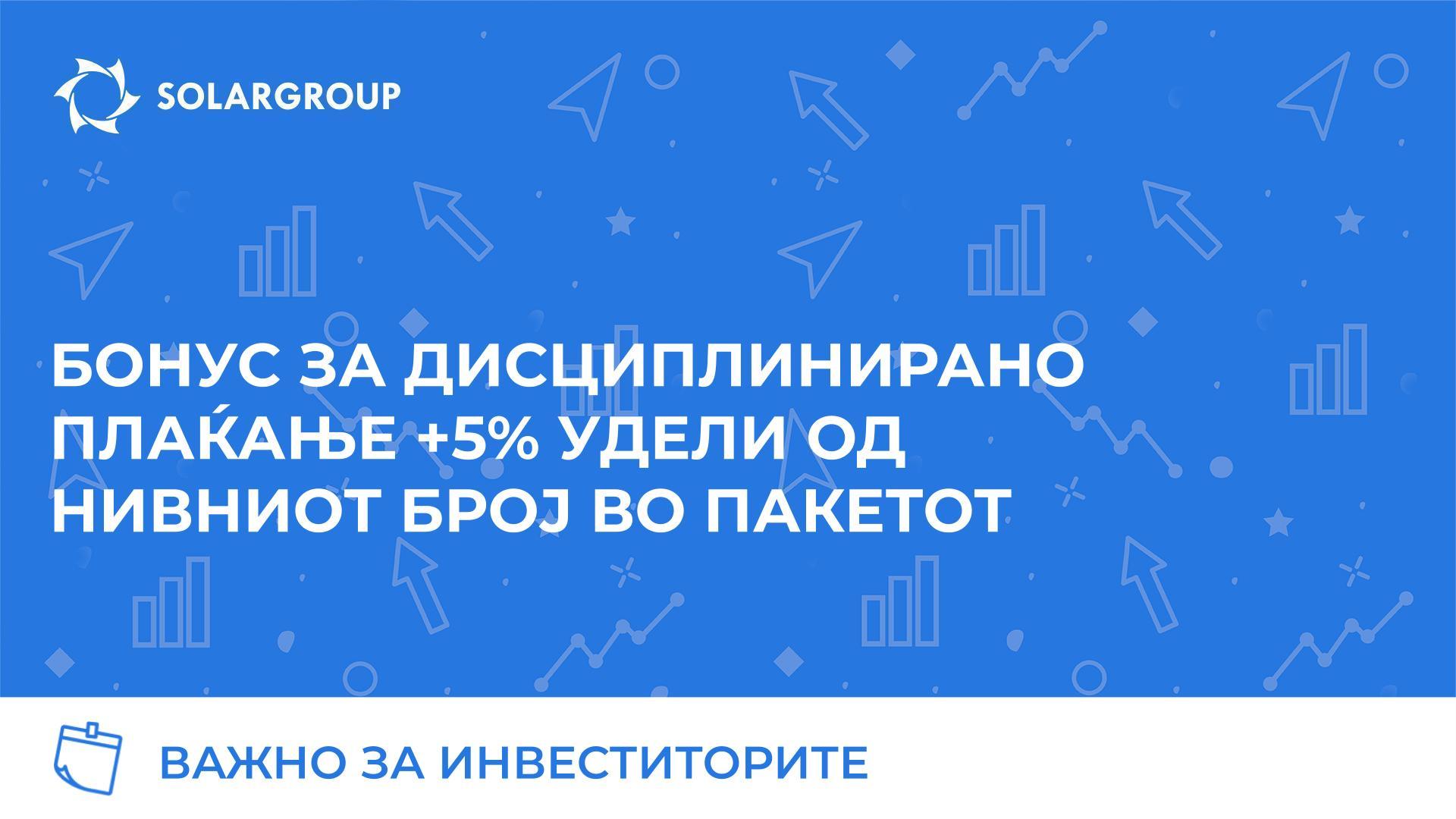 +5% удели за навремена уплата на Вашите рати