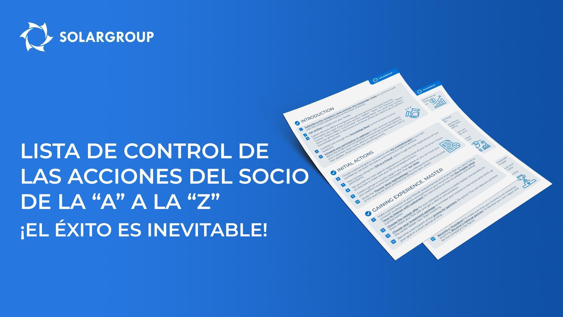 Lista de control de las acciones del socio de la "A" a la "Z": ¡el éxito es inevitable!