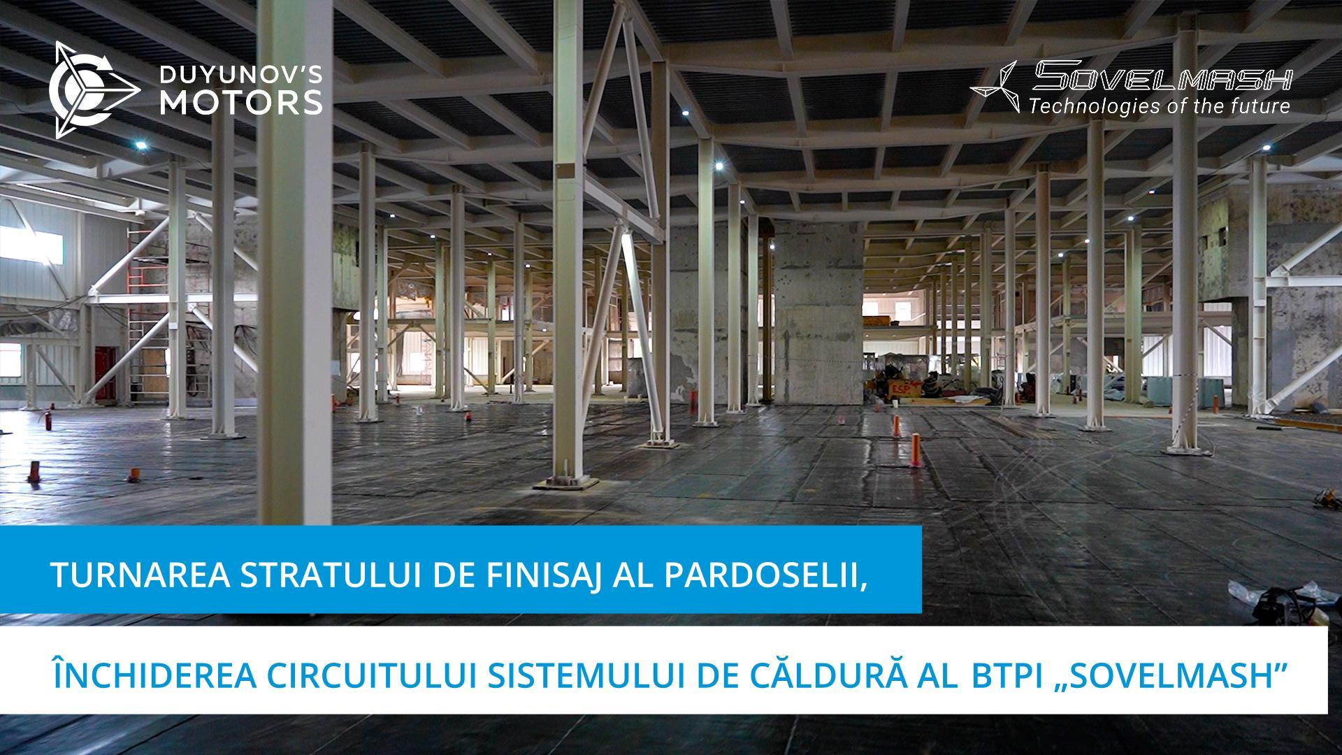 Turnarea stratului de finisaj al pardoselii, închiderea circuitului sistemului de căldură | Construcția BTPI „Sovelmash”