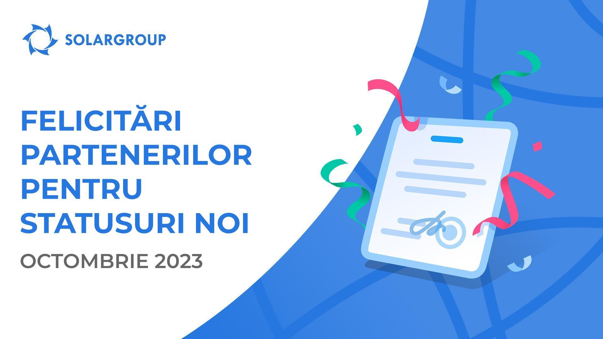 Îi salutăm pe partenerii care au obținut un status nou!