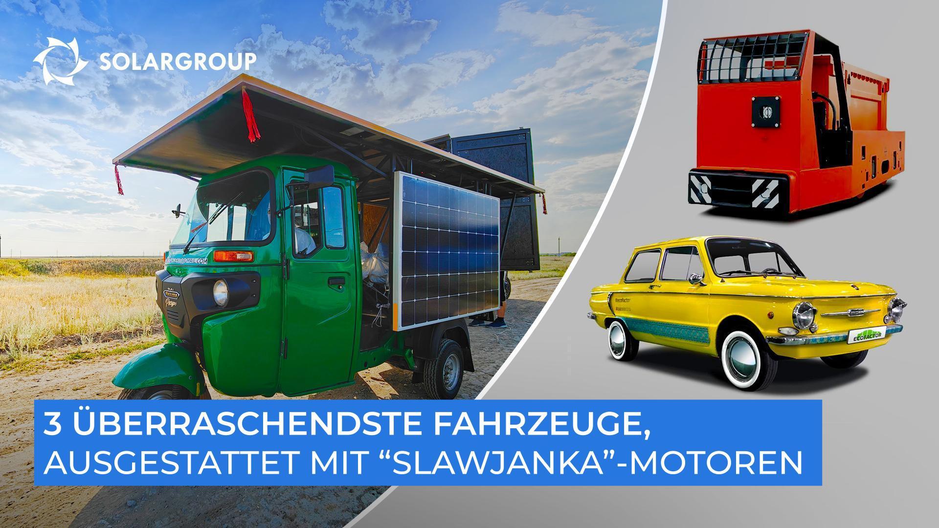 Überraschende Fahrzeuge, ausgestattet mit "Slawjanka"-Motoren