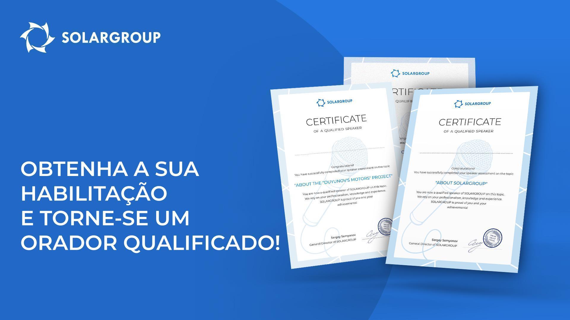Obtenha a sua habilitação e torne-se um orador qualificado!