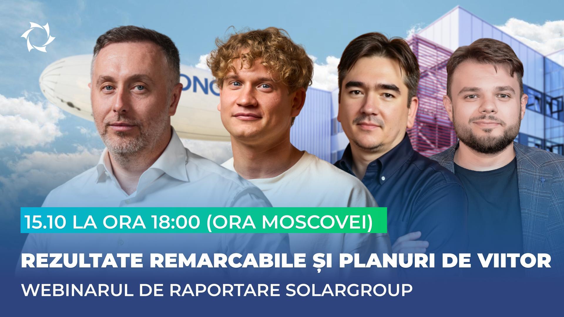 Adresați o întrebare conducerii SOLARGROUP în direct pe 15 octombrie!