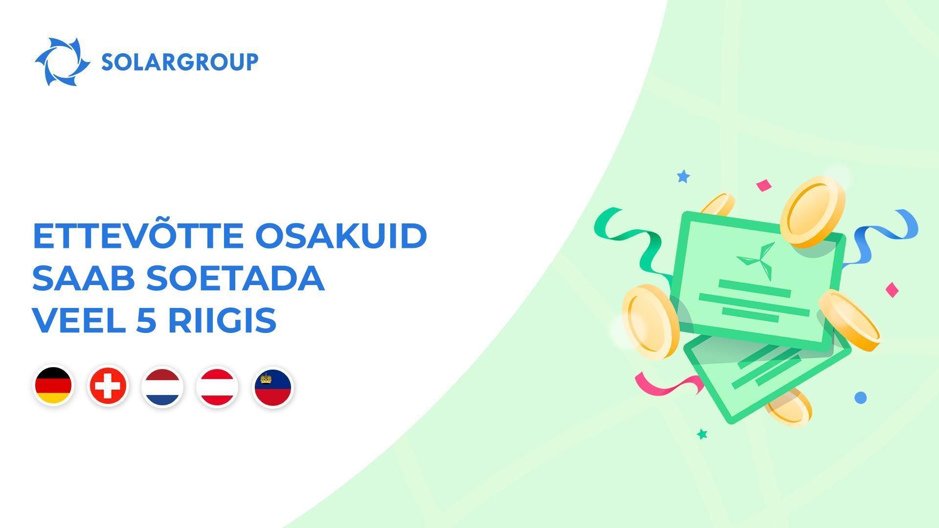 Osakuid saavad nüüd aktsiateks teisendada rahastajad järgmistest riikidest: Saksamaa, Šveits, Holland, Austria ja Liechtenstein