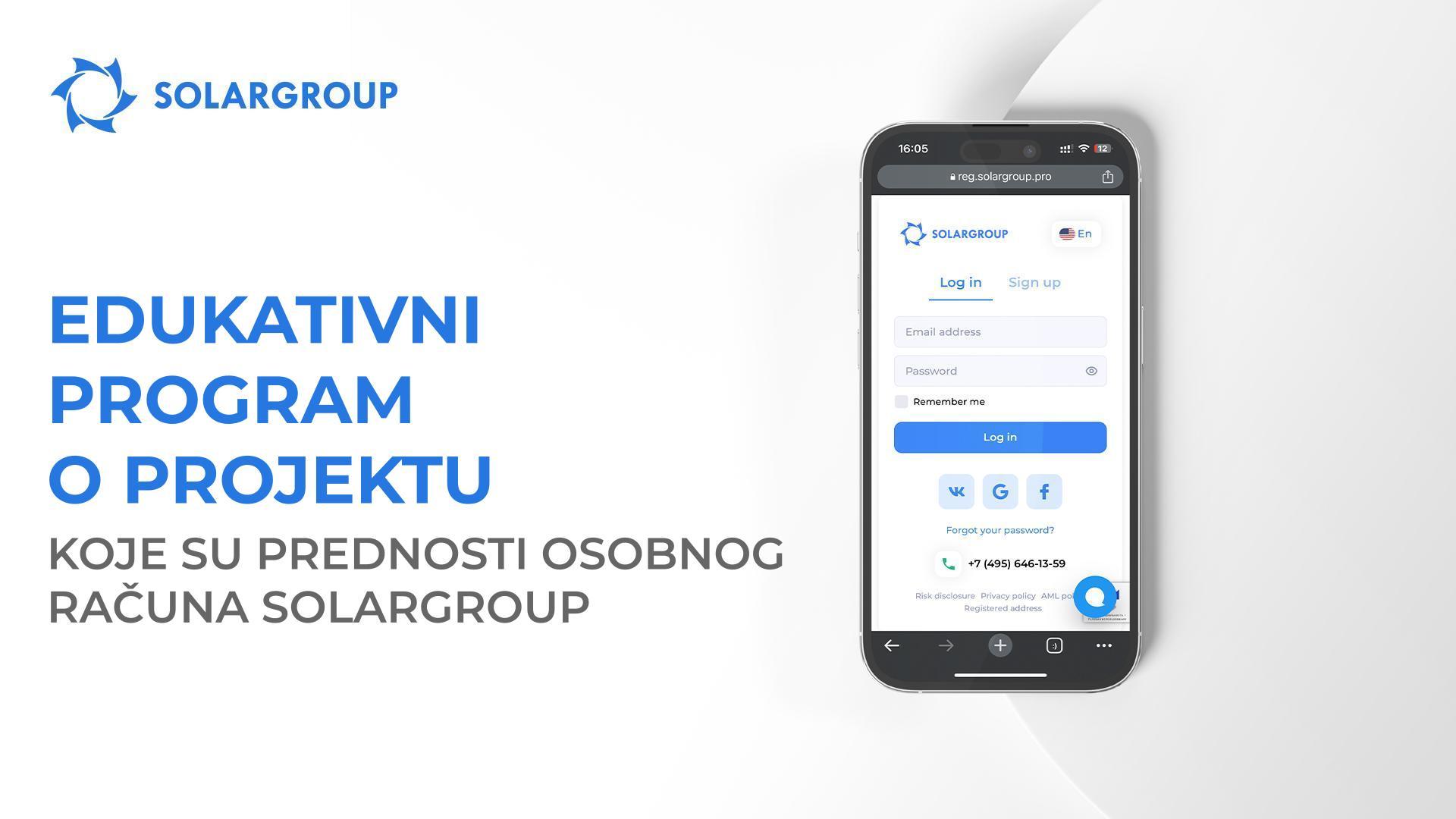 Edukativni program o projektu: koje su prednosti osobnog računa SOLARGROUP