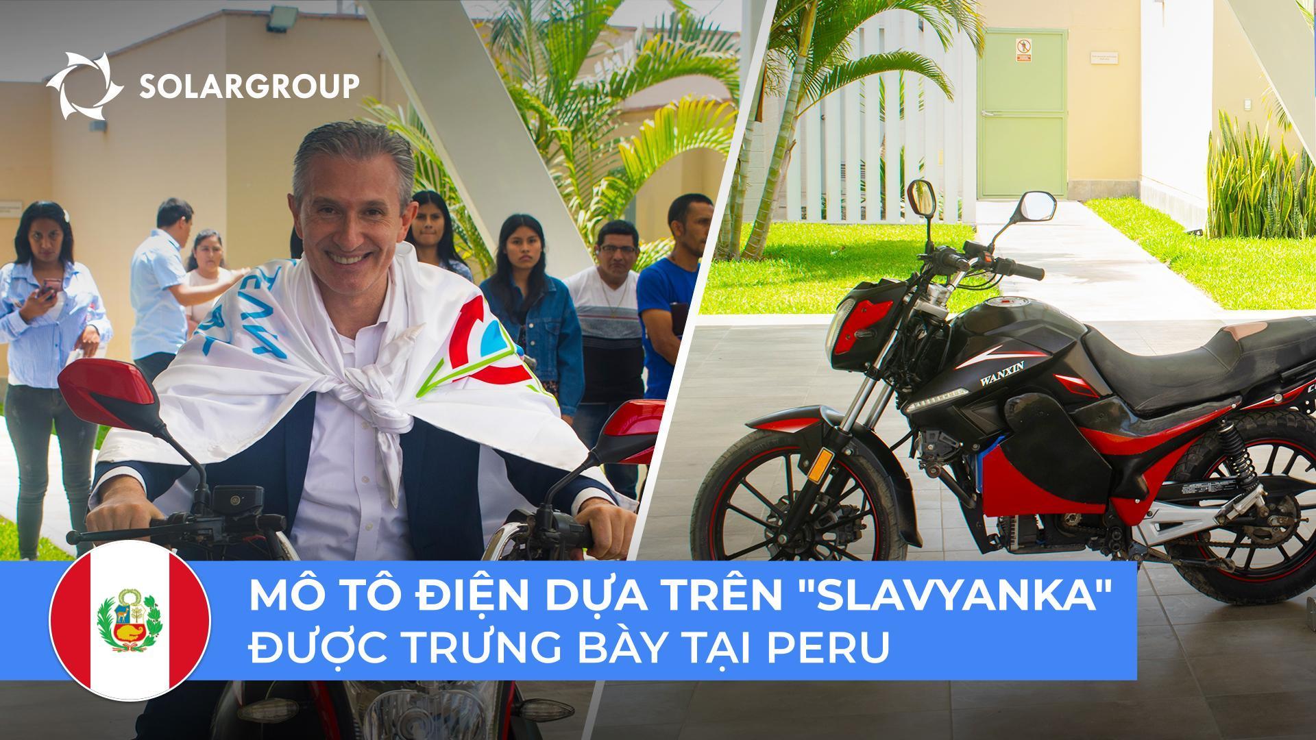 Mô tô điện gắn động cơ DA-90S được trưng bày tại Peru