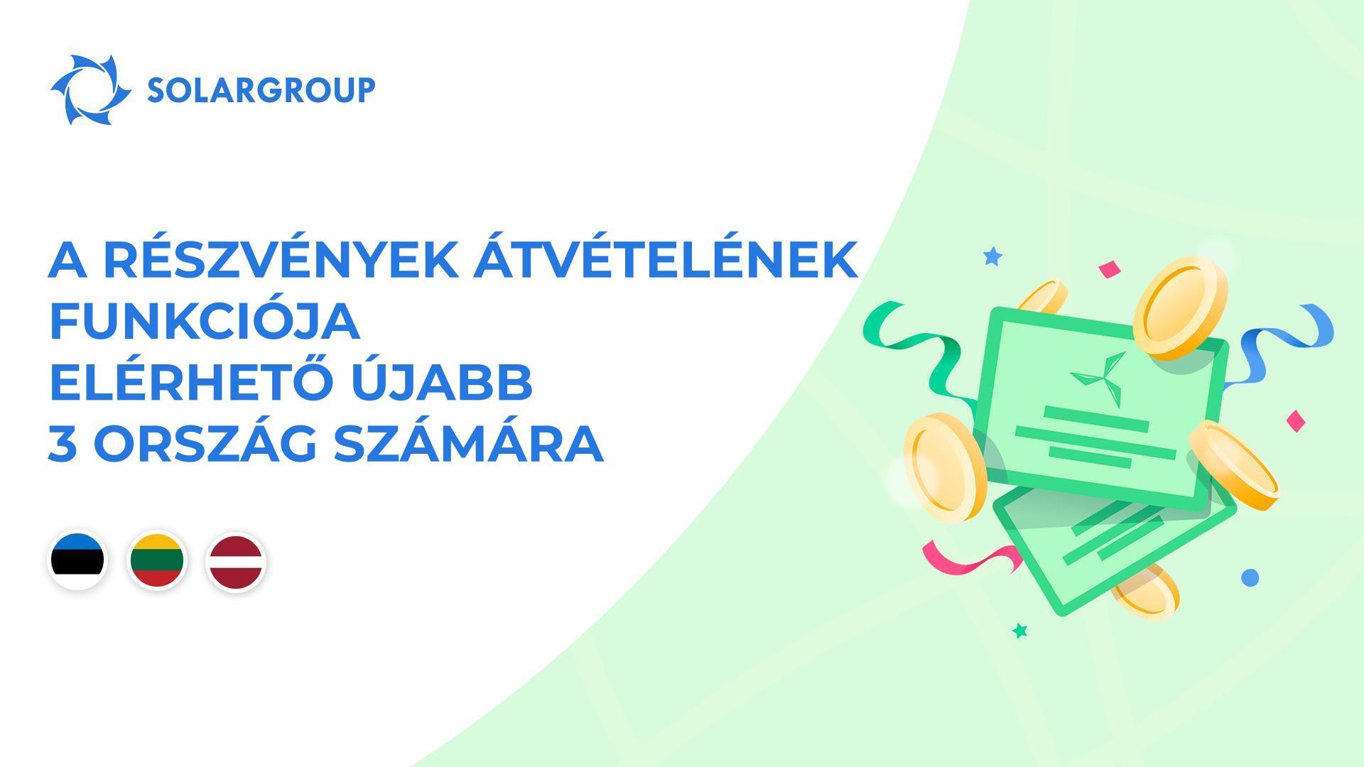 Megnyitjuk a funkciót az alábbi országokban: Észtország, Litvánia, Lettország