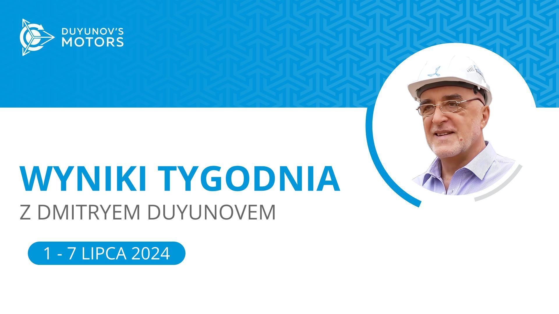 Wyniki tygodnia w projekcie Silniki Duyunova