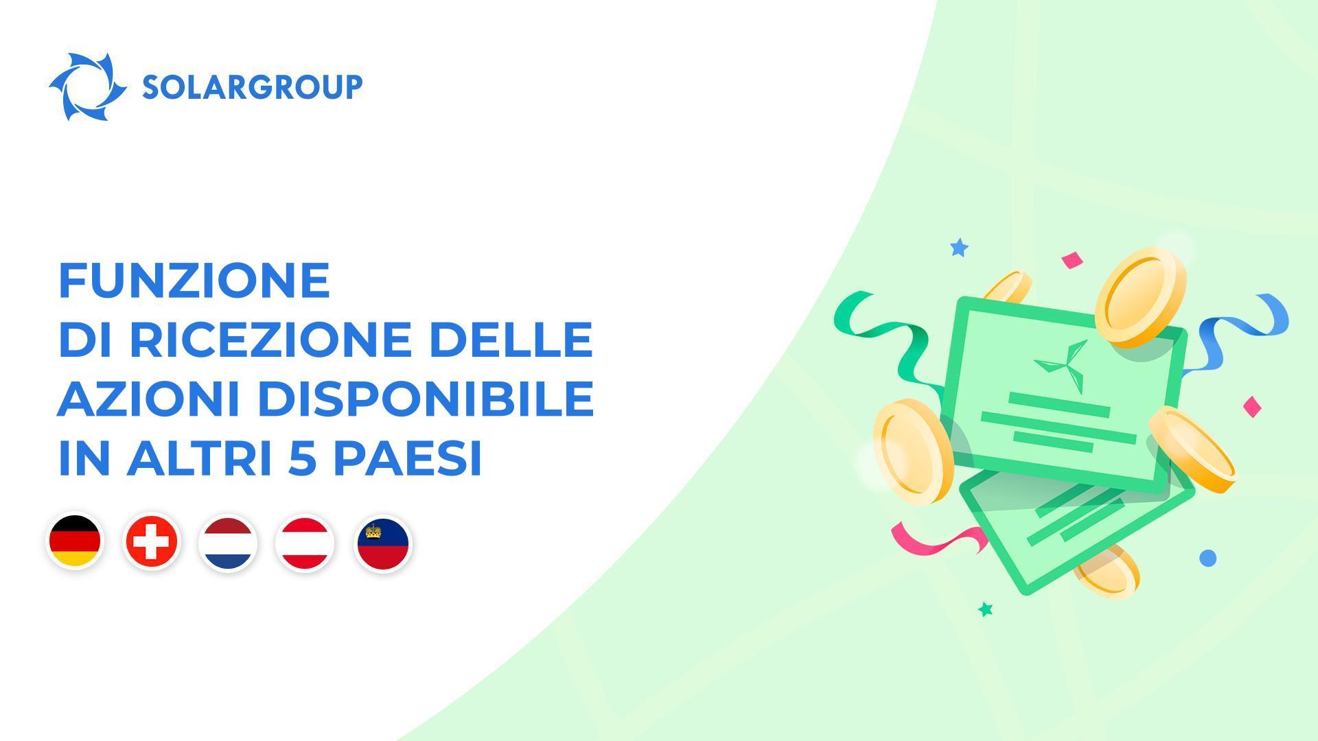 Lancio della funzionalità nei seguenti paesi: Germania, Svizzera, Olanda, Austria, Liechtenstein